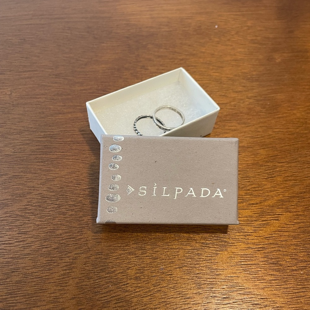 Silpada Sterling Silver Stacking Rings Belle Fleur Stellar Stable